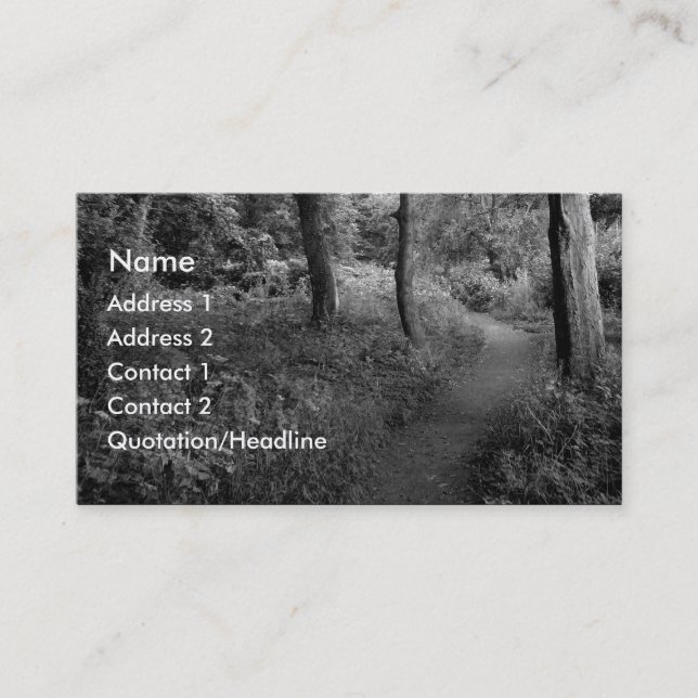 A Walk in the Woods Business Card (Front)