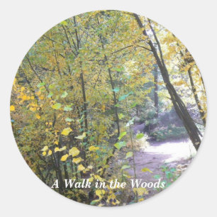 A Walk in the Woods Classic Round Sticker