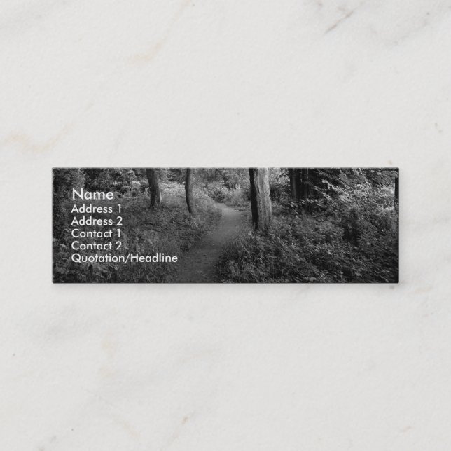A Walk in the Woods Mini Business Card (Front)