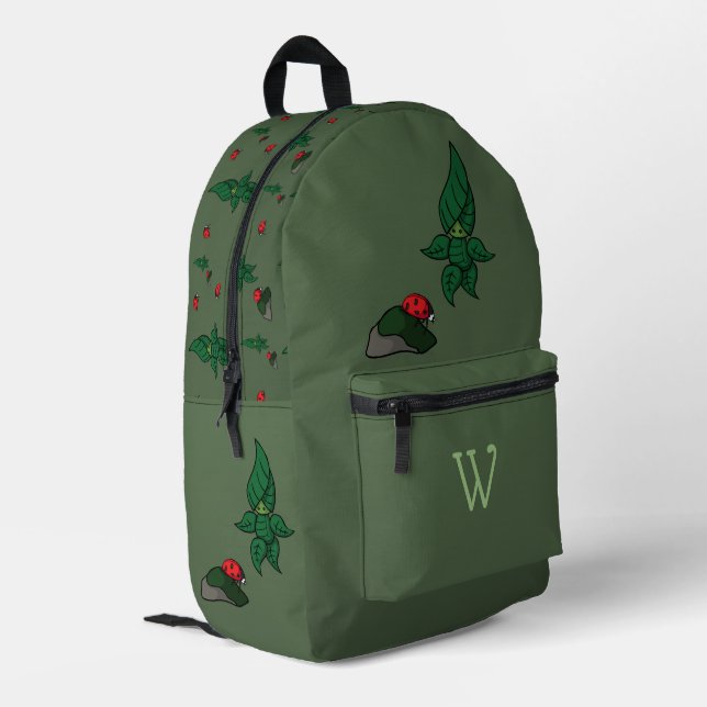 A Walk in the Woods Printed Backpack (Back Corner Left)