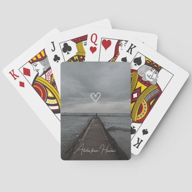 A walk on the pier in Waikiki Playing Cards (Back)