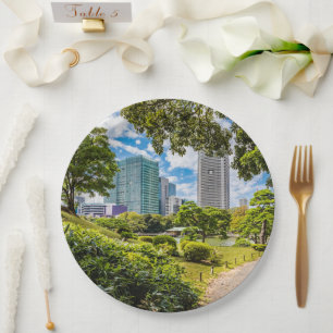 A walk through Hama Rikyu gardens, Tokyo Paper Plate