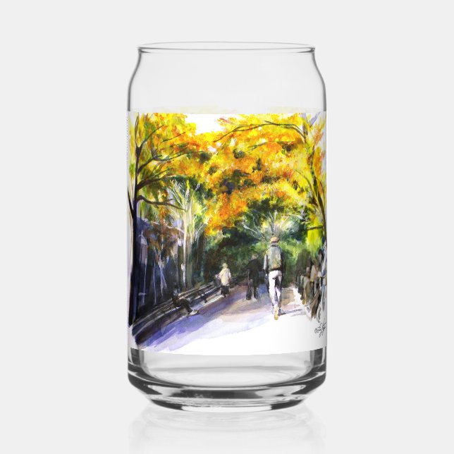 A Walk Through The Park Can Glass (Front)