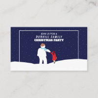 A walk with Snowman, Christmas Party Ticket Invite