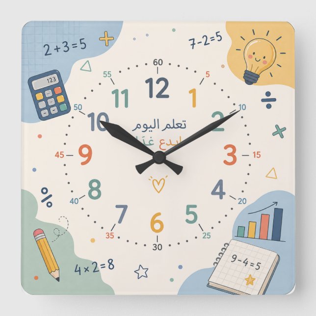 A wall clock for kids room (Front)
