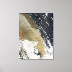 A wall of dust stretched from northern Queensla Canvas Print