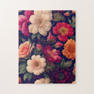 A wallpaper with a floral pattern  jigsaw puzzle
