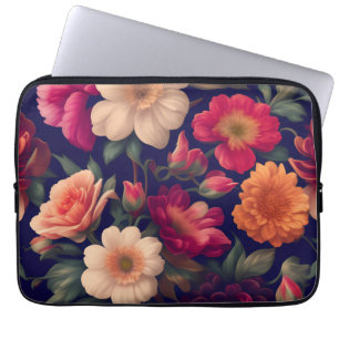 A wallpaper with a floral pattern  laptop sleeve