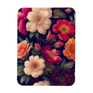 A wallpaper with a floral pattern magnet