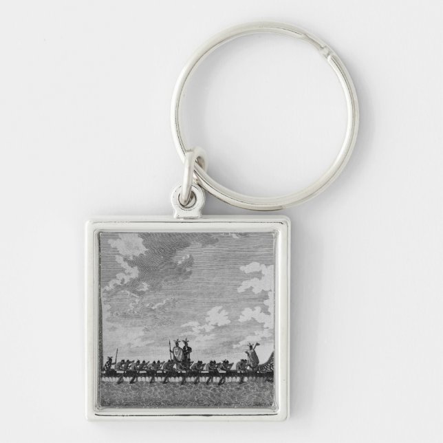 A War Canoe of New Zealand Key Ring (Front)