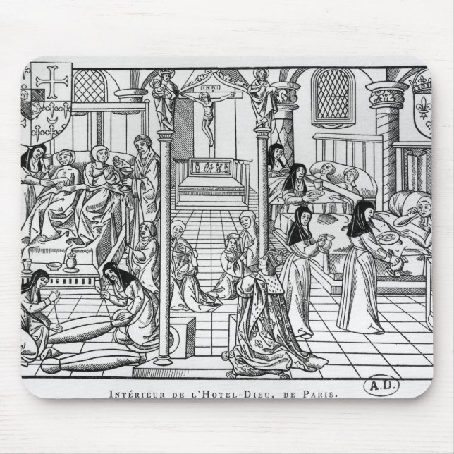 A Ward in the Hotel-Dieu, Paris Mouse Pad (Front)