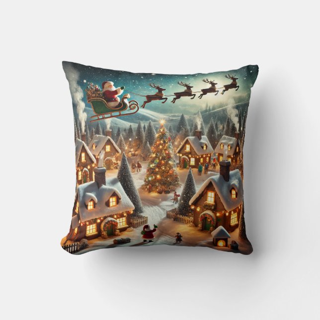 A warm, fairytale Christmas cushion (Front)