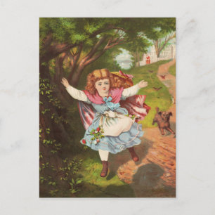 A Warm Welcome,Jean-François Millet Papa's Coming Postcard