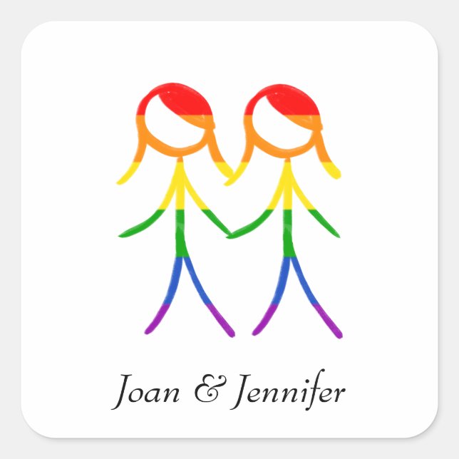 A Warm Welcome Square Sticker (Front)