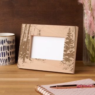 A warm winter story etched frames