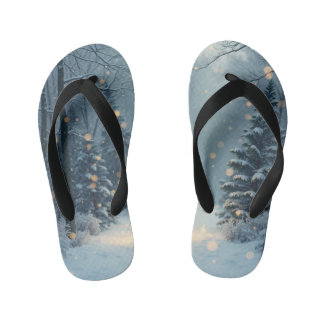 A warm winter story kid's jandals