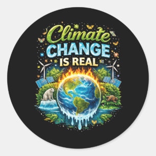 A Warming World Classic Round Sticker