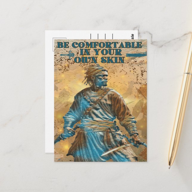 A Warrior's Unbreakable Spirit Postcard (Front/Back In Situ)