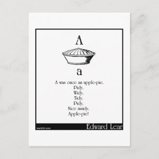 A was once an apple-pie postcard