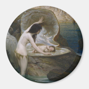 A Water Baby Found in Seashell by Bikini Nymph Magnet