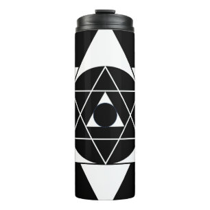 a water bottle emblazoned with Korean philosophy.