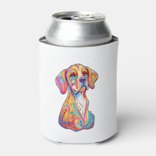 A Watercolor Dog Can Cooler