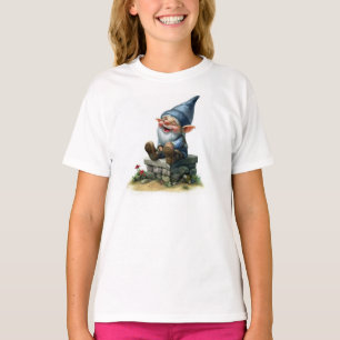 A Watercolor Painting of a Cute Happy Gnome T-Shirt