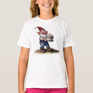 A Watercolor Painting of a Happy Gnome T-Shirt