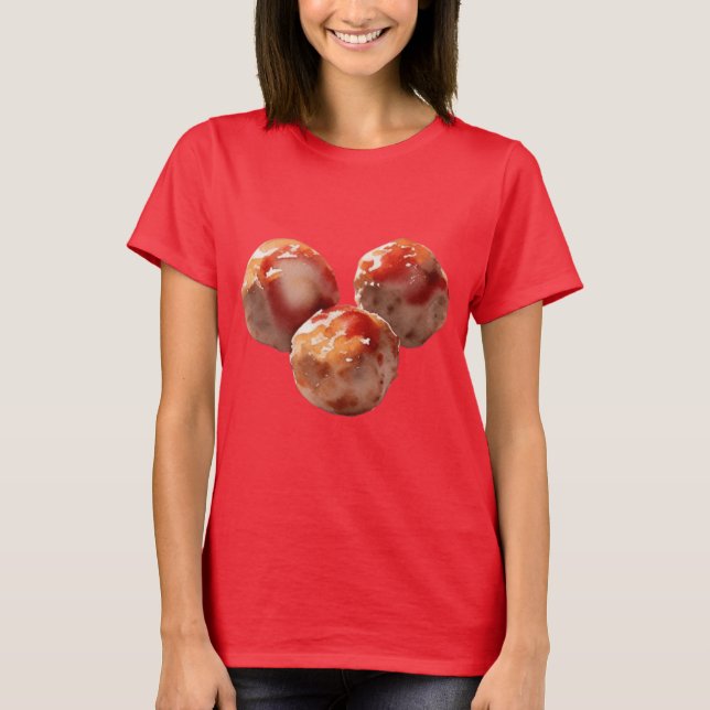 A Watercolor Painting of Juicy Meatballs T-Shirt (Front)