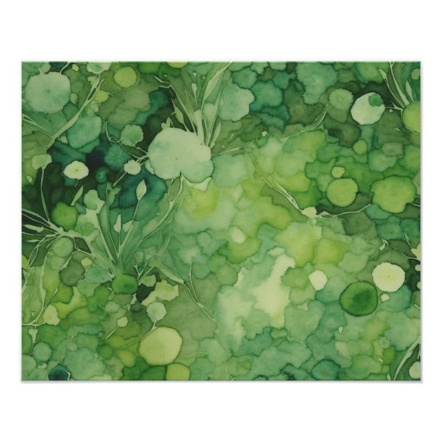 A Watercolor Study in Emerald and Jade Photo Print (Front)