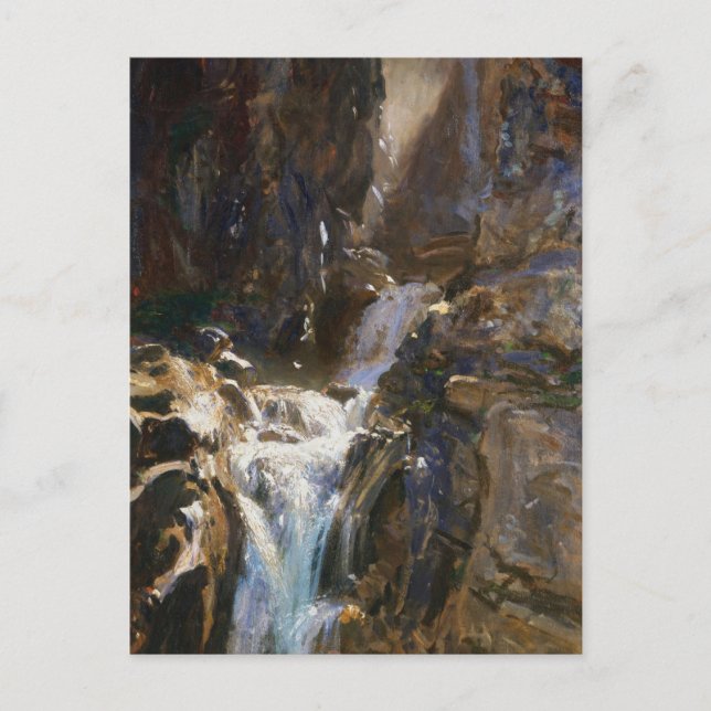 A Waterfall by John Singer Sargent Postcard (Front)