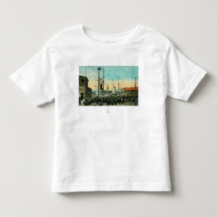 A Waterfront Departure for Alaska Scene Toddler T-Shirt