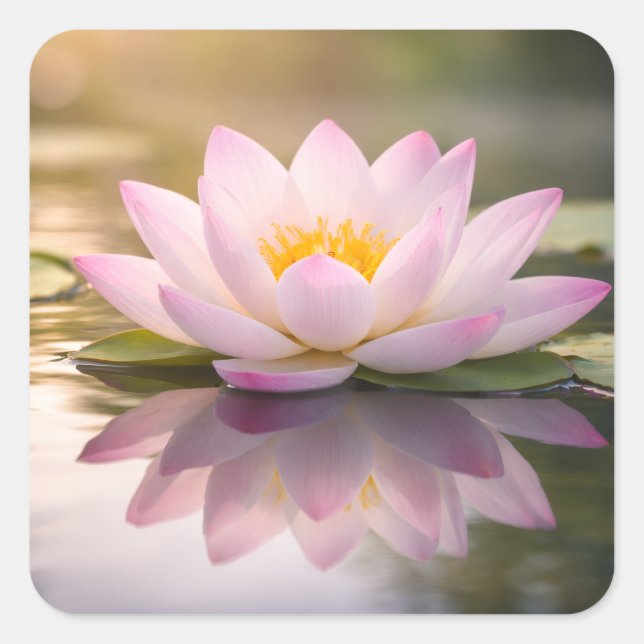 A Waterlily Square Sticker (Front)
