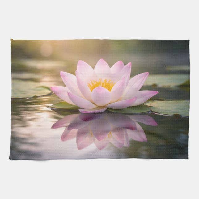 A Waterlily Tea Towel (Horizontal)
