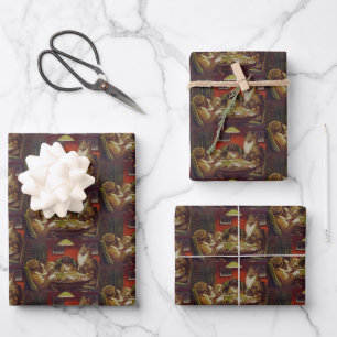 A Waterloo Dogs Playing Poker Cards Gambling Wrapping Paper Sheet