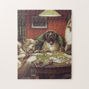 A Waterloo - Dogs Playing Poker - Cassius Coolidge Jigsaw Puzzle