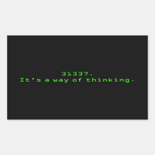 A way of thinking rectangular sticker