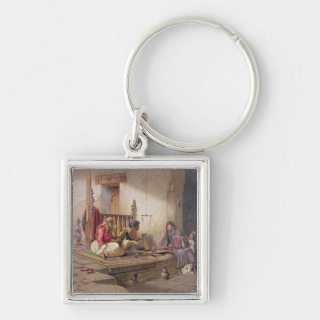 A weaver in Esna, one of 24 illustrations produced Key Ring (Front)
