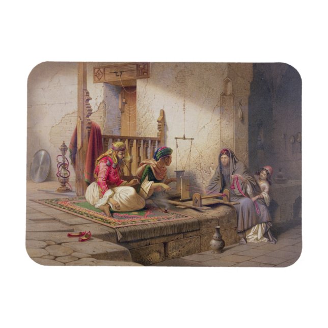 A weaver in Esna, one of 24 illustrations produced Magnet (Horizontal)