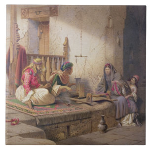A weaver in Esna, one of 24 illustrations produced Tile