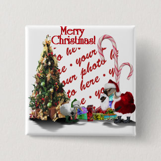 A Web Footed Christmas 15 Cm Square Badge