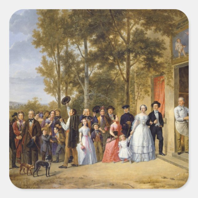 A Wedding at the Coeur Volant, Louveciennes Square Sticker (Front)