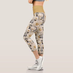 A Wedding Floral Series Design 10 Capri Leggings