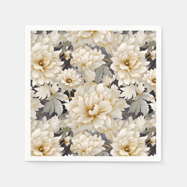 A Wedding Floral Series Design 10 Napkin (Front)