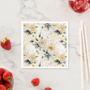A Wedding Floral Series Design 1 Napkin