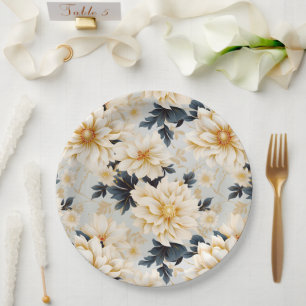 A Wedding Floral Series Design 2 Paper Plate