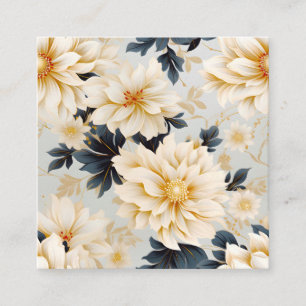 A Wedding Floral Series Design 2 Square Business Card