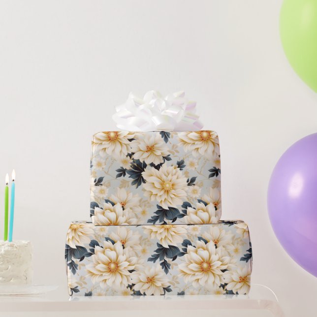 A Wedding Floral Series Design 2 Wrapping Paper (Party Gifts)
