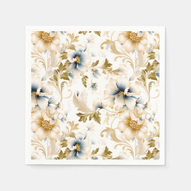 A Wedding Floral Series Design 3 Napkin (Front)