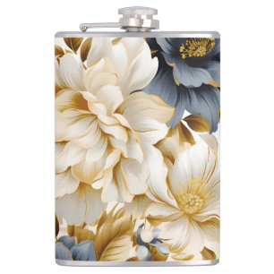 A Wedding Floral Series Design 5 Hip Flask